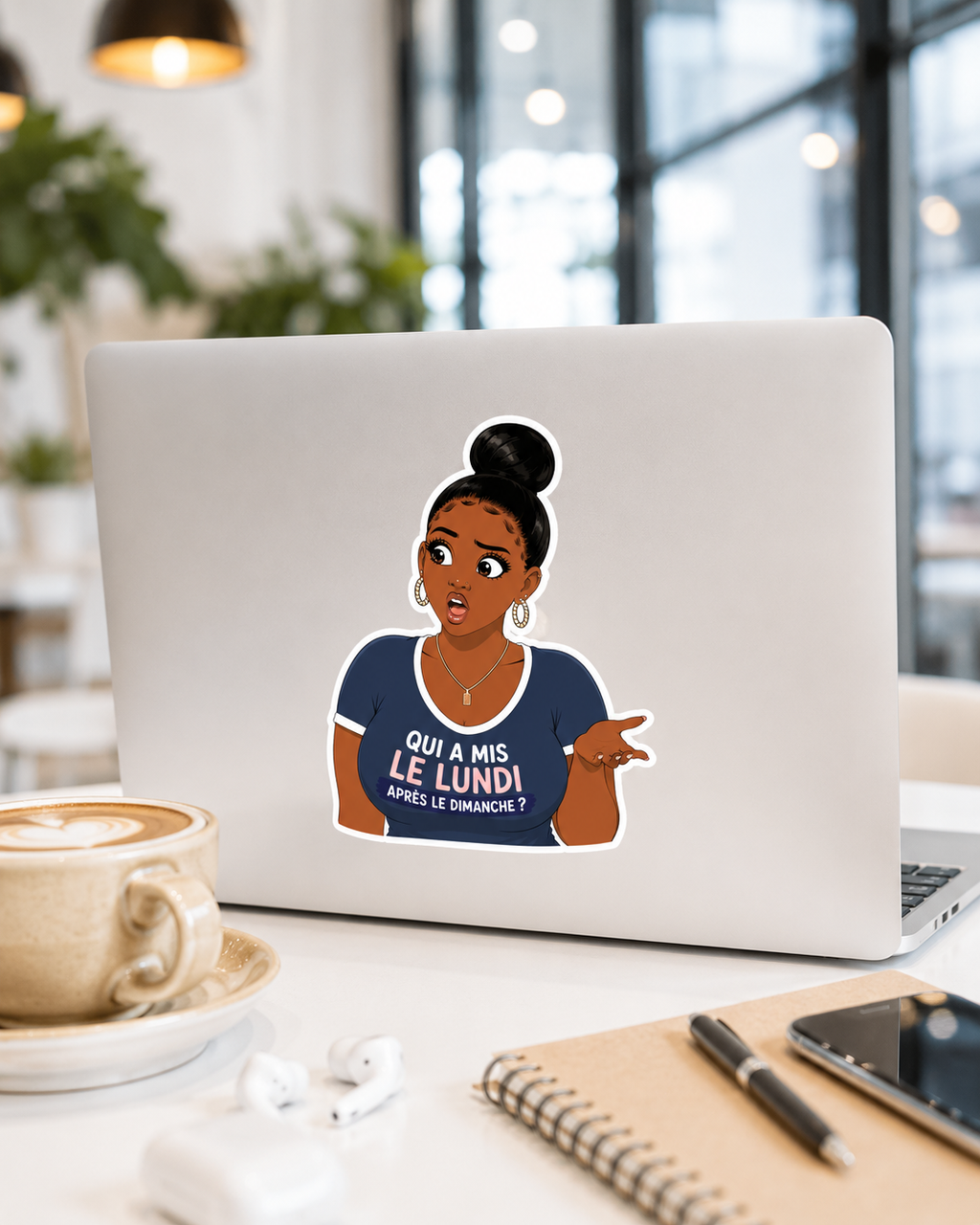 Sticker "Qui a mis le lundi après le dimanche ?"