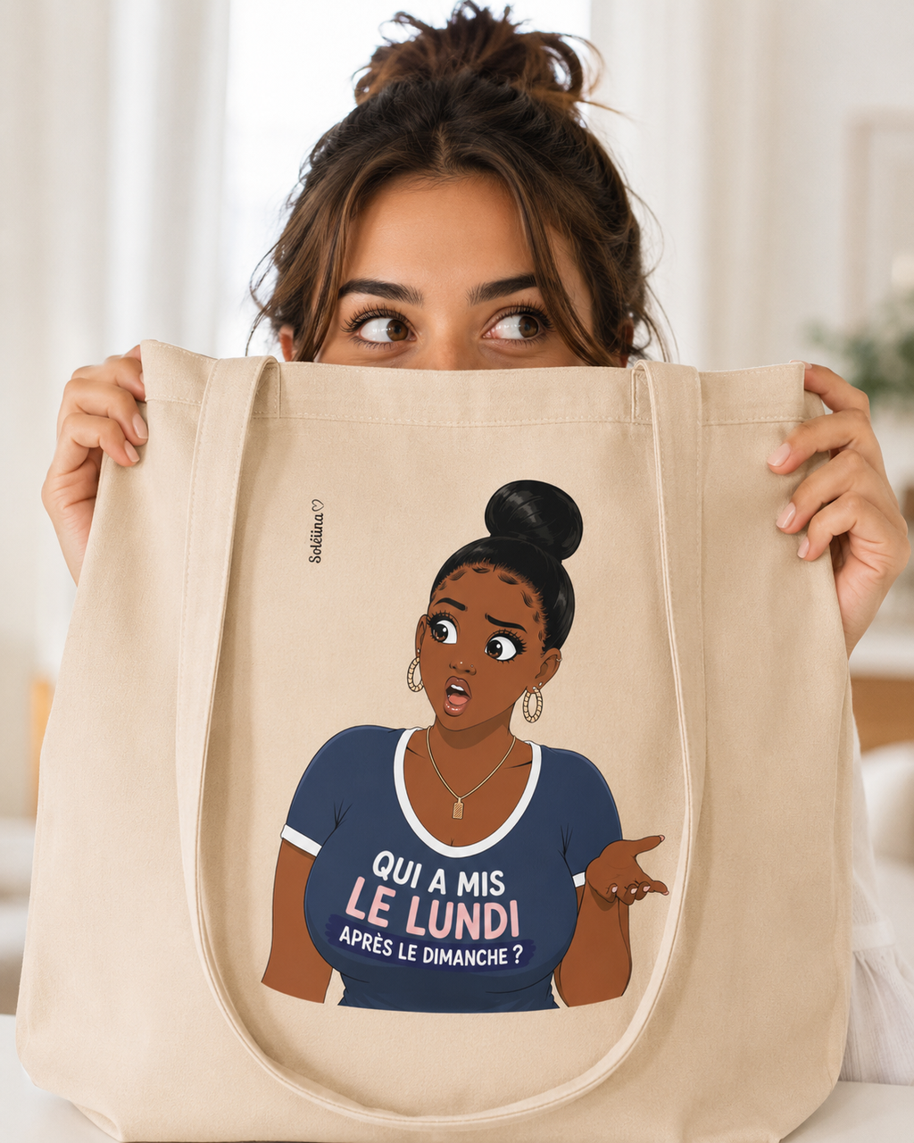 Tote Bag "Qui a mis le lundi après le dimanche ?"