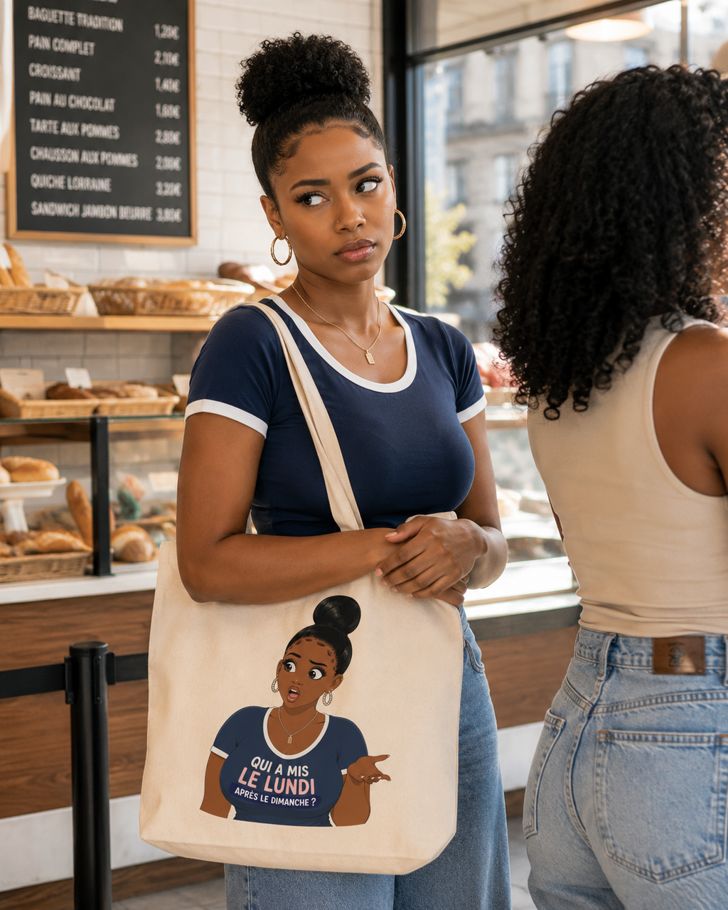Tote Bag "Qui a mis le lundi après le dimanche ?"