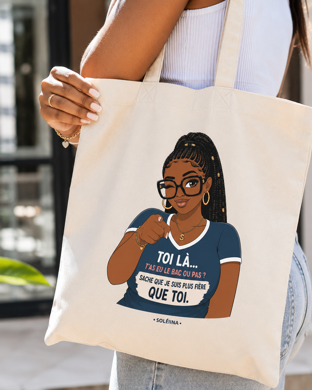 Tote bag "Toi là... t'as eu le bac ou pas ?"