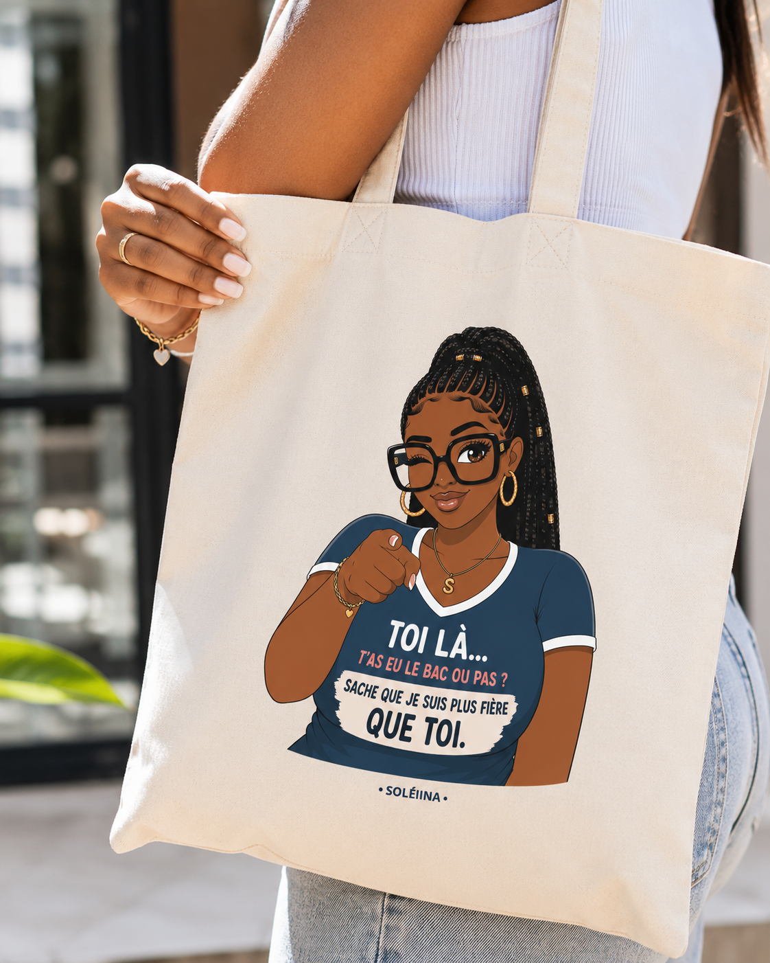 Tote bag "Toi là... t'as eu le bac ou pas ?"