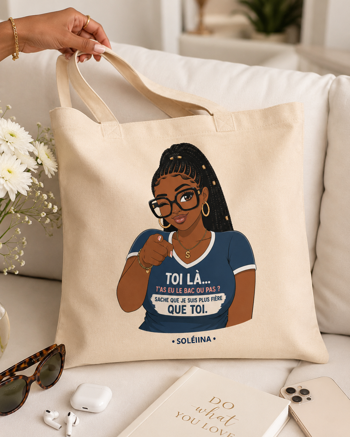 Tote bag "Toi là... t'as eu le bac ou pas ?"
