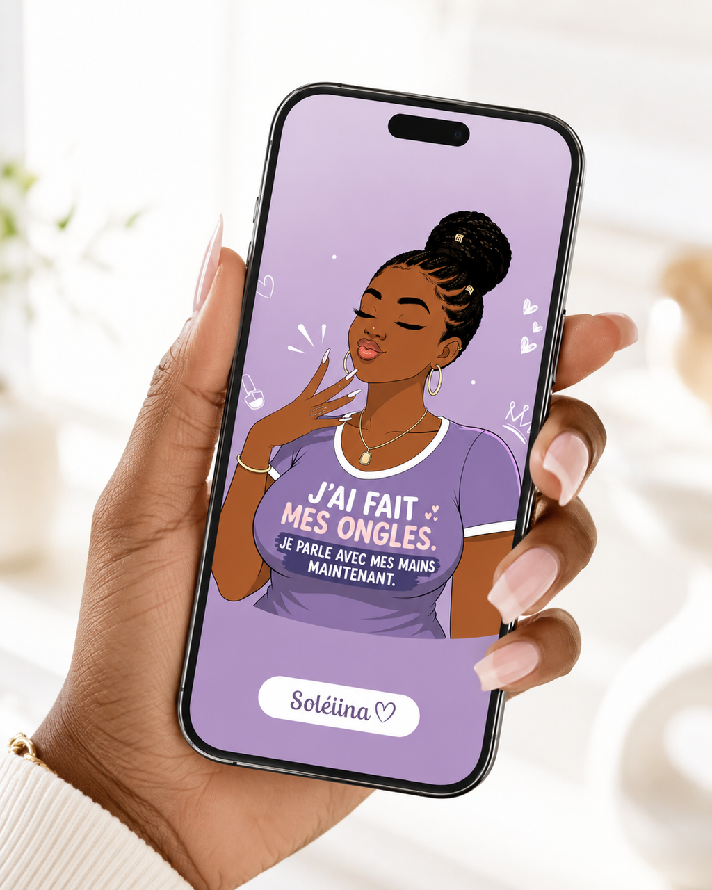 Wallpaper "J'ai fait mes ongles"