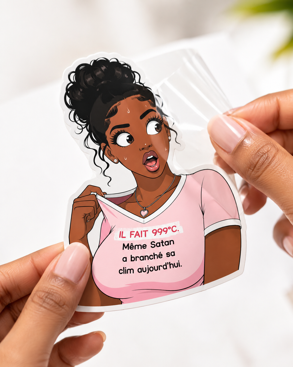 Sticker "IL FAIT 999°C"
