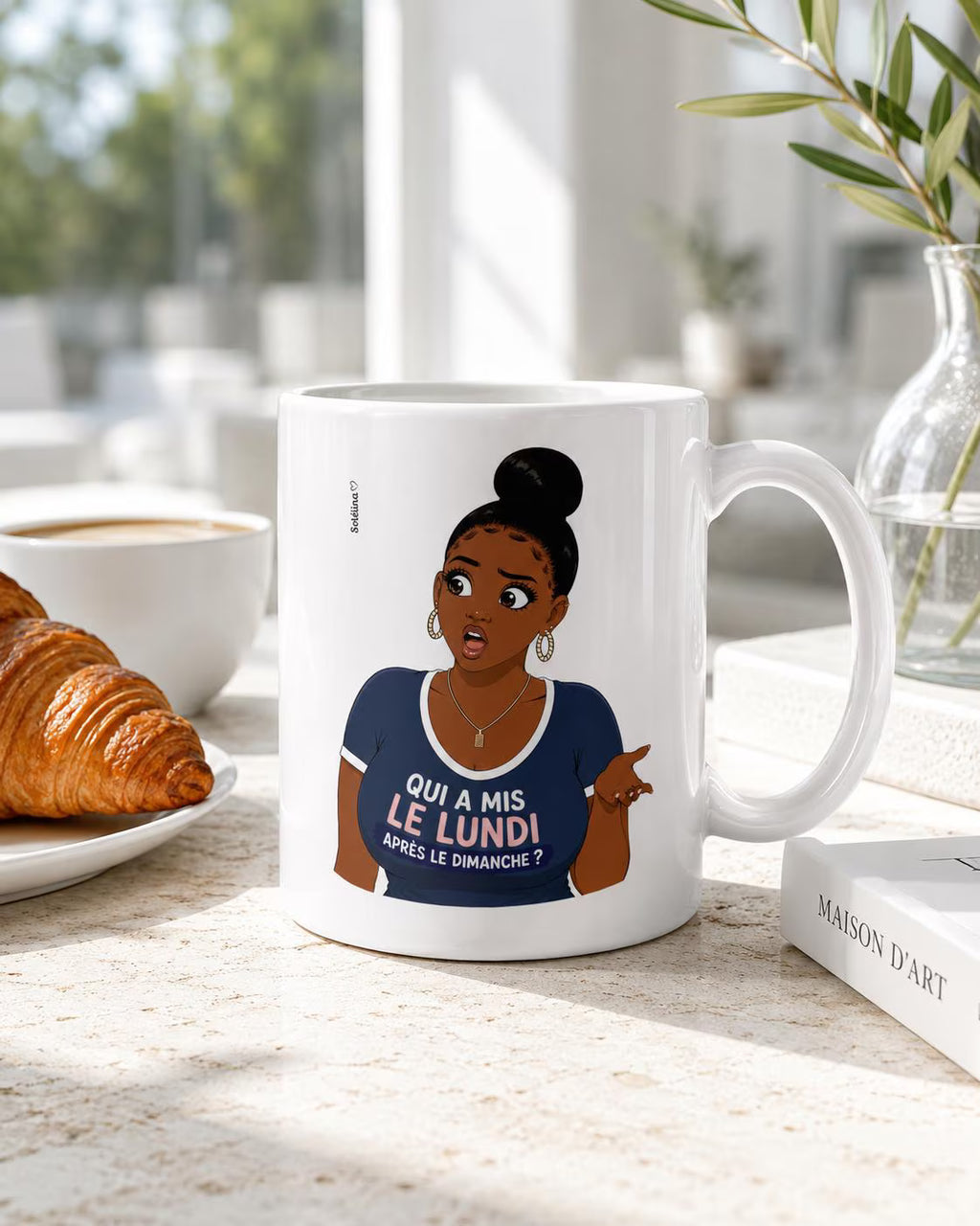 Mug "Qui a mis le lundi après le dimanche ?"