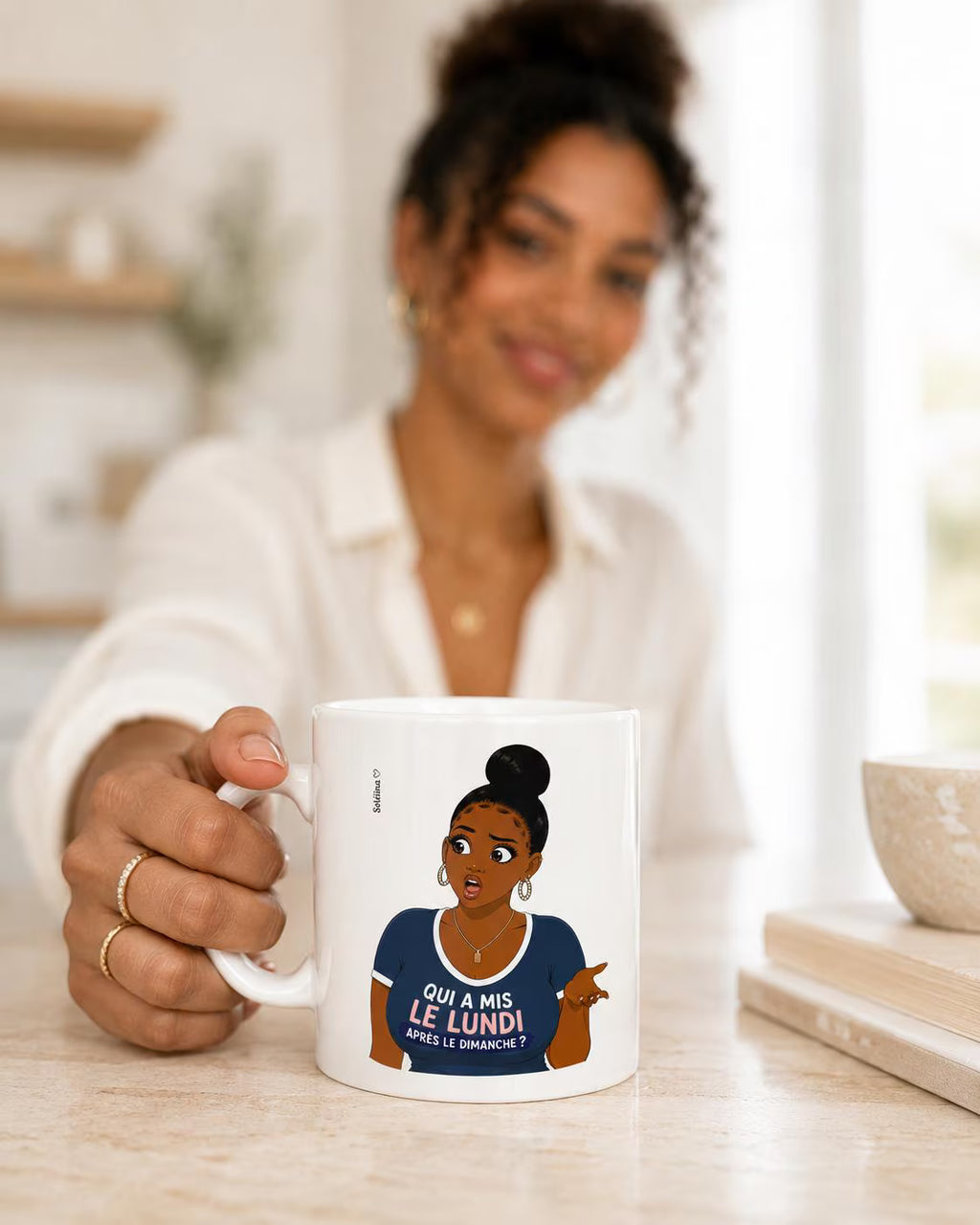 Mug "Qui a mis le lundi après le dimanche ?"