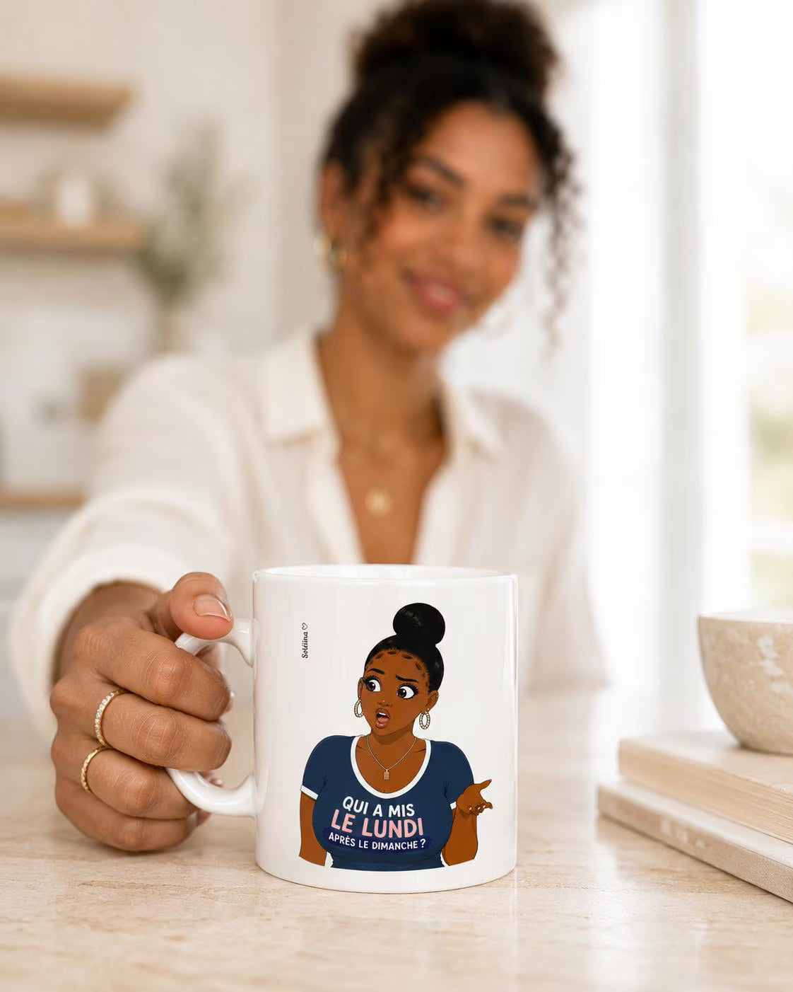Mug "Qui a mis le lundi après le dimanche ?"