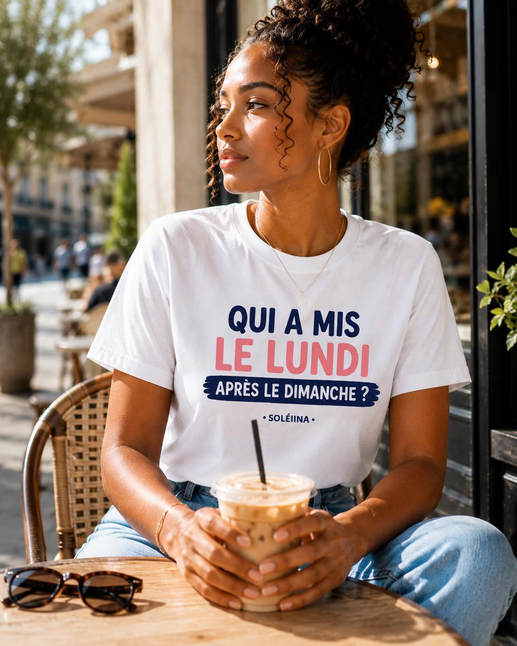 T-shirt "Qui a mis le lundi après le dimanche ?"